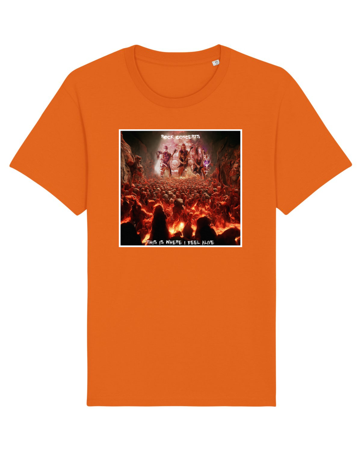 Tricou mânecă scurtă Unisex Rocker Bright Orange