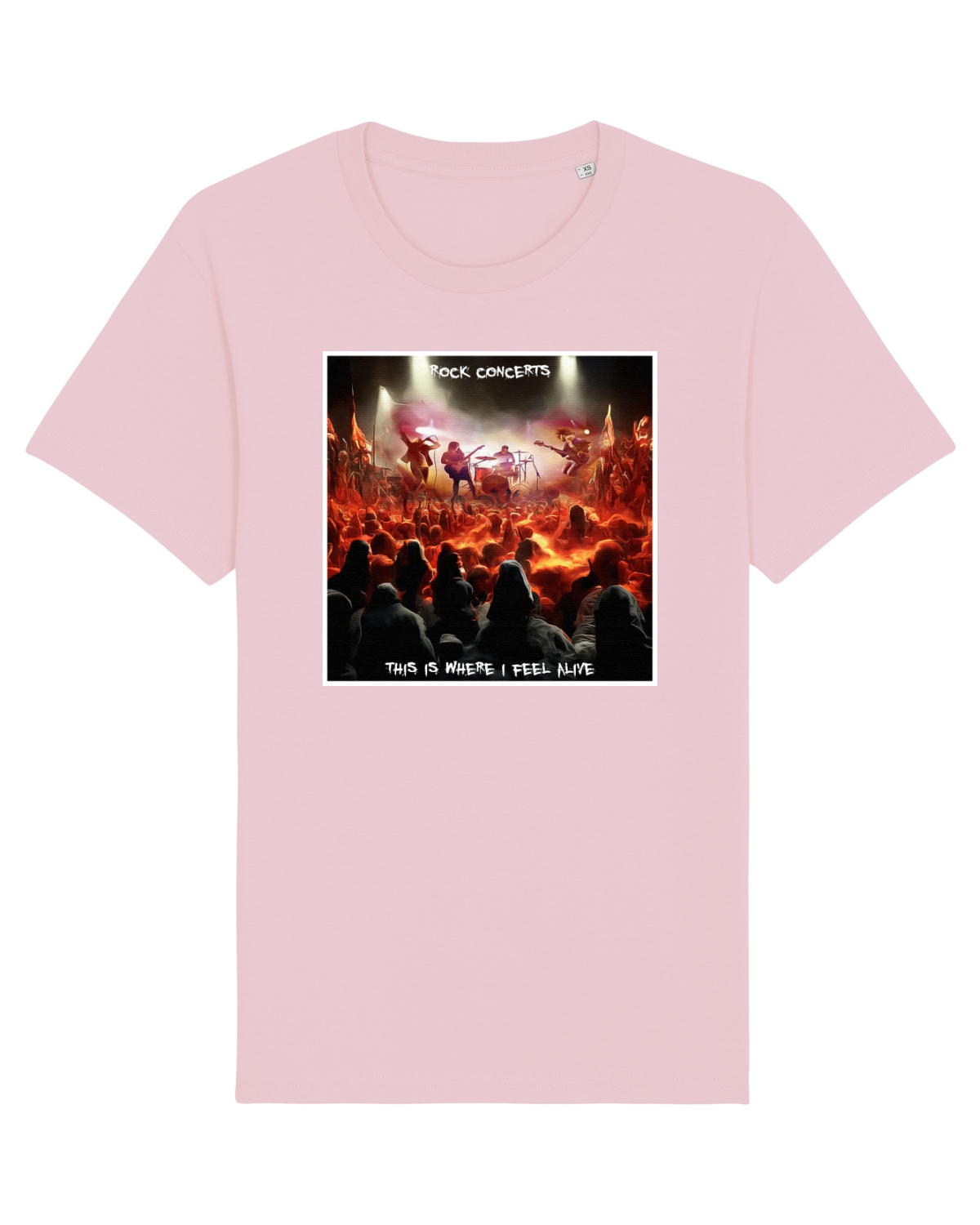 Tricou mânecă scurtă Unisex Rocker Cotton Pink