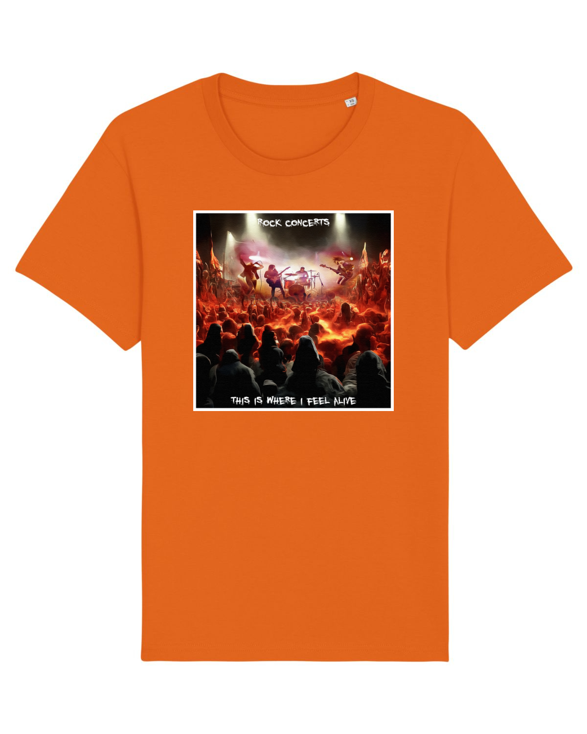 Tricou mânecă scurtă Unisex Rocker Bright Orange