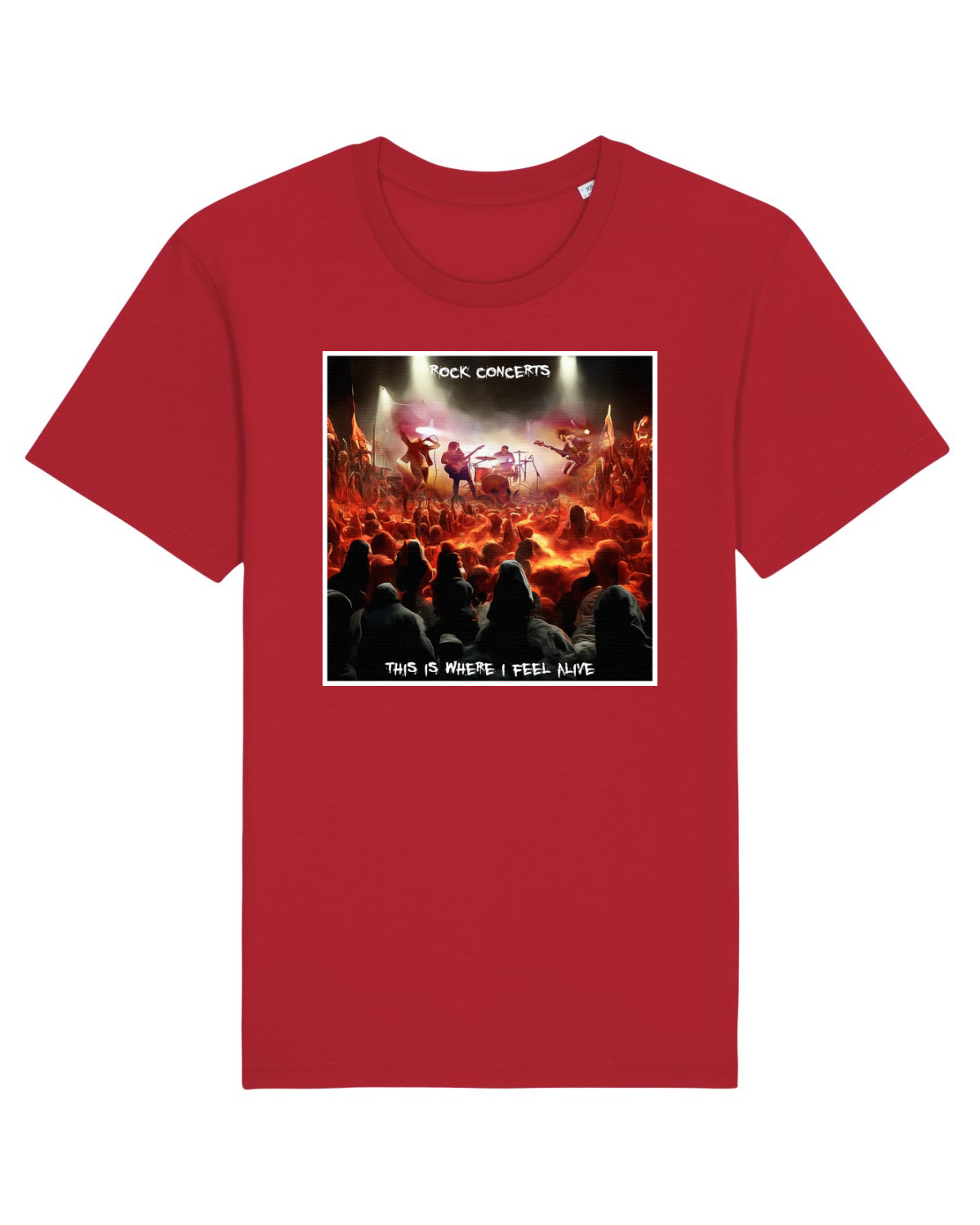 Tricou mânecă scurtă Unisex Rocker Red