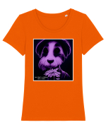 purple dog Tricou mânecă scurtă guler larg fitted Damă Expresser