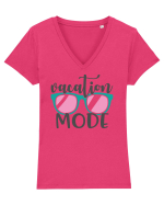 Vacation Mode Tricou mânecă scurtă guler V Damă Evoker