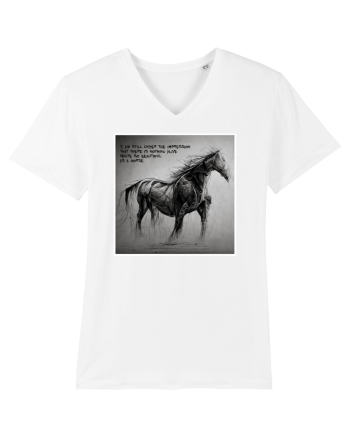 beautiful horse White