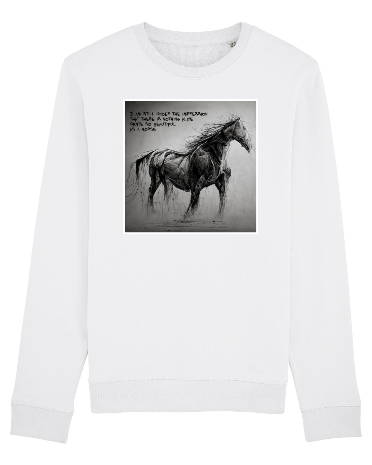 Bluză mânecă lungă Unisex Rise White
