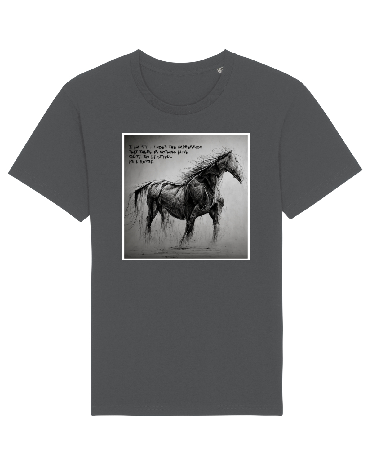 Tricou mânecă scurtă Unisex Rocker Anthracite