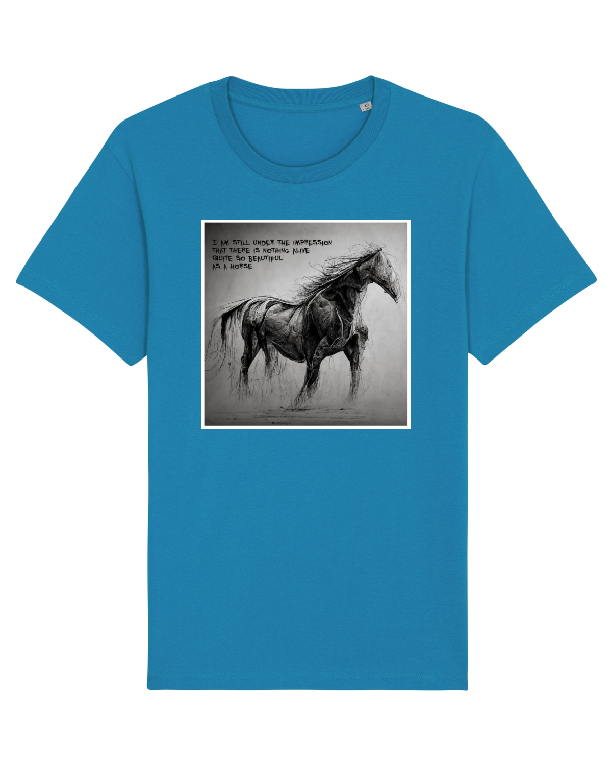 Tricou mânecă scurtă Unisex Rocker Azur