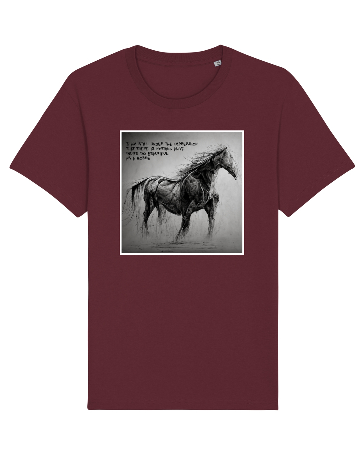 Tricou mânecă scurtă Unisex Rocker Burgundy