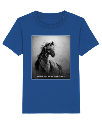 horses wings Majorelle Blue