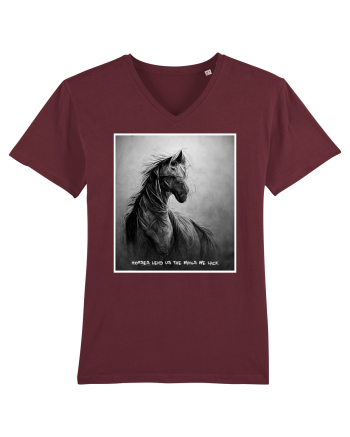 horses wings Burgundy