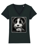 dogs best friends Tricou mânecă scurtă guler V Damă Evoker