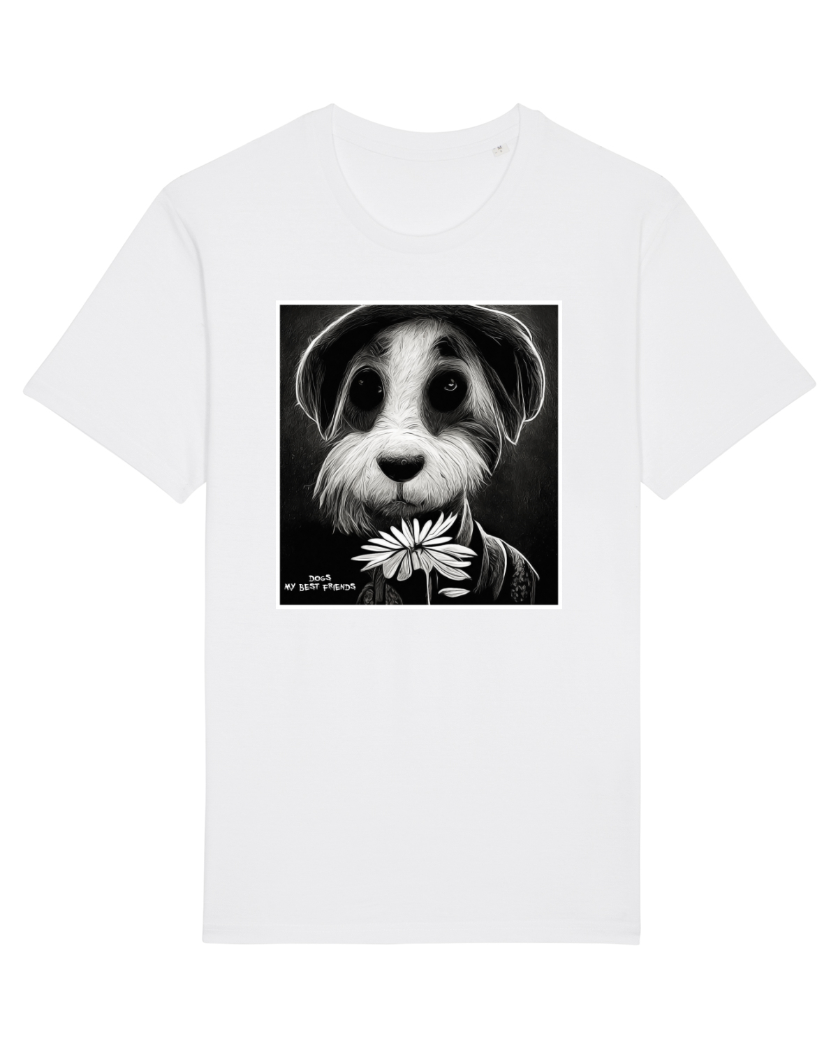 Tricou mânecă scurtă Unisex Rocker White