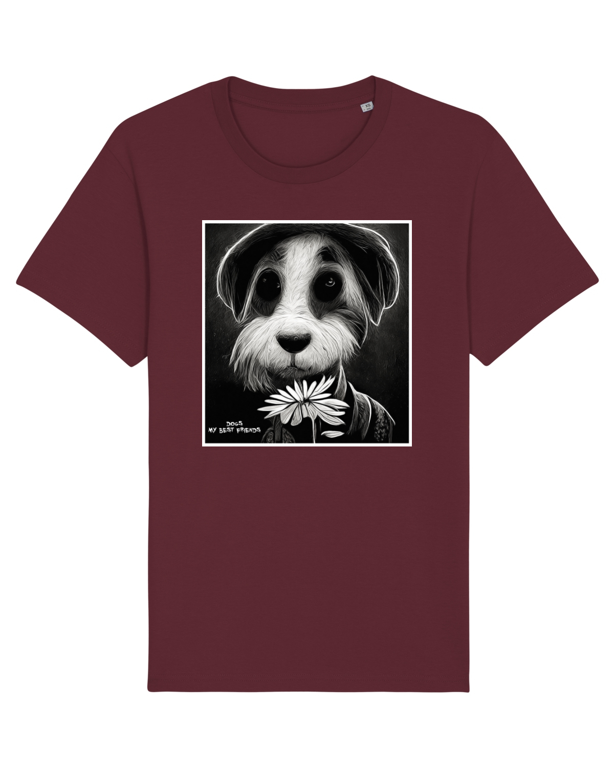 Tricou mânecă scurtă Unisex Rocker Burgundy