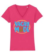 Vacay Mode Tricou mânecă scurtă guler V Damă Evoker