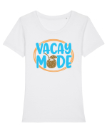 Vacay Mode Tricou mânecă scurtă guler larg fitted Damă Expresser