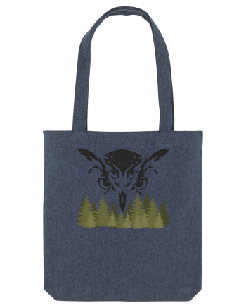 Owl in the forest Midnight Blue