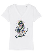 Graffiti Greek Warrior Tricou mânecă scurtă guler V Damă Evoker