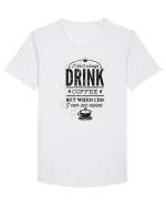 I Don't Always Drink Coffee Tricou mânecă scurtă guler larg Bărbat Skater