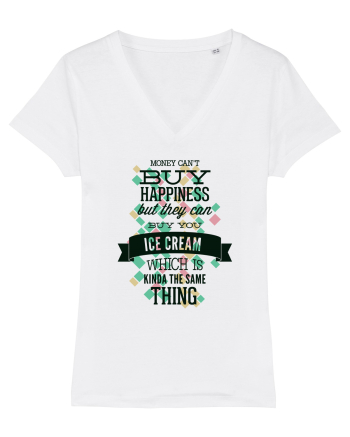 Money Can't Buy Happiness White