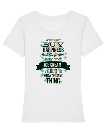 Money Can't Buy Happiness White