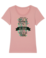 Money Can't Buy Happiness Tricou mânecă scurtă guler larg fitted Damă Expresser