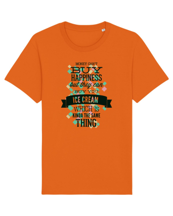 Money Can't Buy Happiness Bright Orange