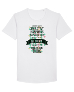 Money Can't Buy Happiness Tricou mânecă scurtă guler larg Bărbat Skater