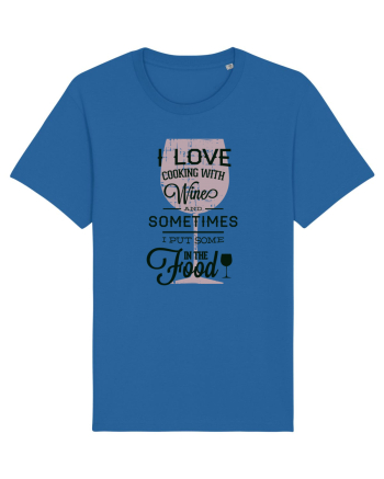 I Love Cooking With Wine Royal Blue