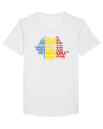 Pentru montaniarzi - Romania 2500 - 13 Varfuri cucerite Tricou mânecă scurtă guler larg Bărbat Skater