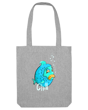 Blue fish chill text Heather Grey