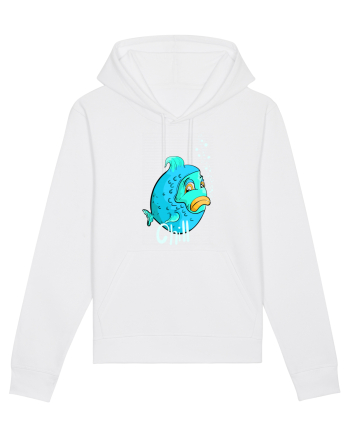 Blue fish chill text White