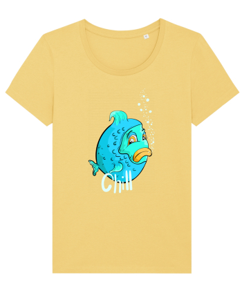 Blue fish chill text Jojoba