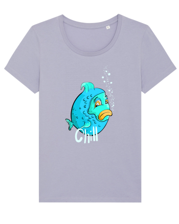 Blue fish chill text Lavender