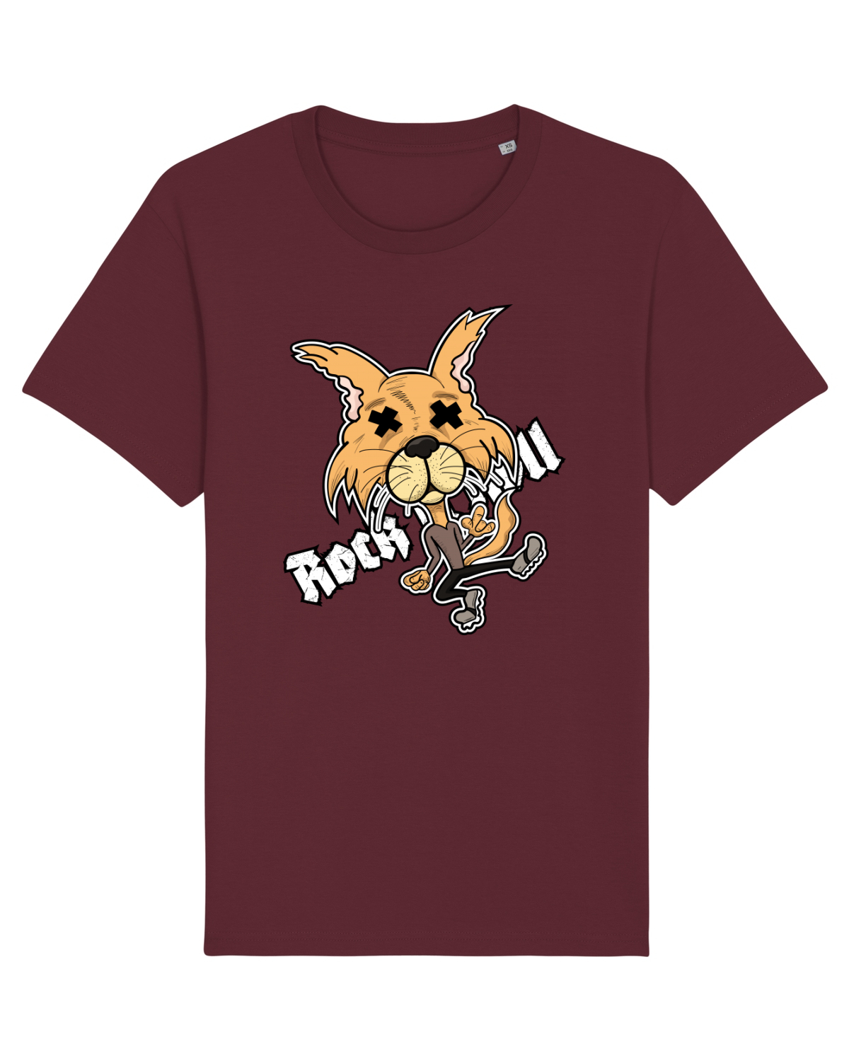 Tricou mânecă scurtă Unisex Rocker Burgundy