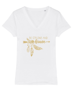 Be Strong And Brave Tricou mânecă scurtă guler V Damă Evoker