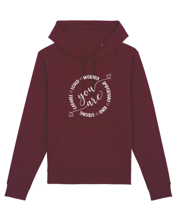 You Are Worthy Burgundy