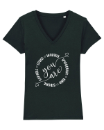 You Are Worthy Tricou mânecă scurtă guler V Damă Evoker