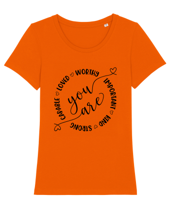 You Are Worthy Bright Orange