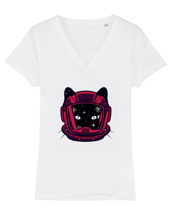 Astronaut Space Cat White