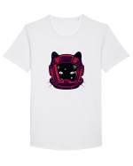 Astronaut Space Cat Tricou mânecă scurtă guler larg Bărbat Skater