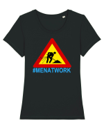 Men at work  Tricou mânecă scurtă guler larg fitted Damă Expresser