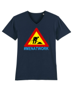 Men at work  Tricou mânecă scurtă guler V Bărbat Presenter
