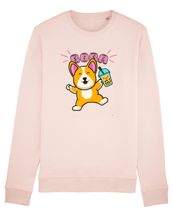 Kawaii Corgi Drinking Boba Tea Candy Pink