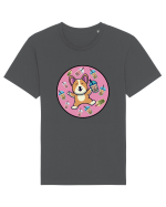 Kawaii Corgi Drinking Boba Tea Tricou mânecă scurtă Unisex Rocker