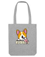 Kawaii Corgi Drinking Boba Tea Sacoșă textilă