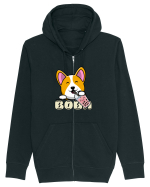 Kawaii Corgi Drinking Boba Tea Hanorac cu fermoar Unisex Connector