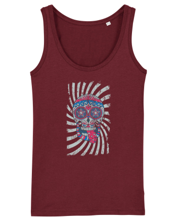 American Sugar Skull Burgundy