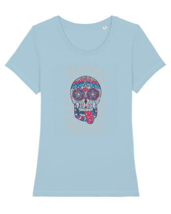 American Sugar Skull Sky Blue