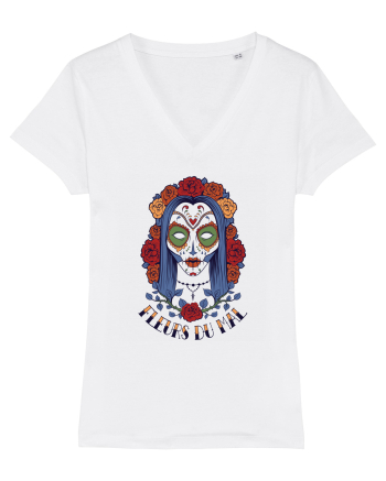 Fleurs Du Mal Woman Skull White