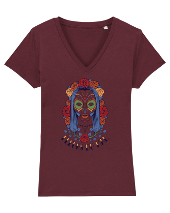 Fleurs Du Mal Woman Skull Burgundy