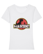 N-am Internet Tricou mânecă scurtă guler larg fitted Damă Expresser
